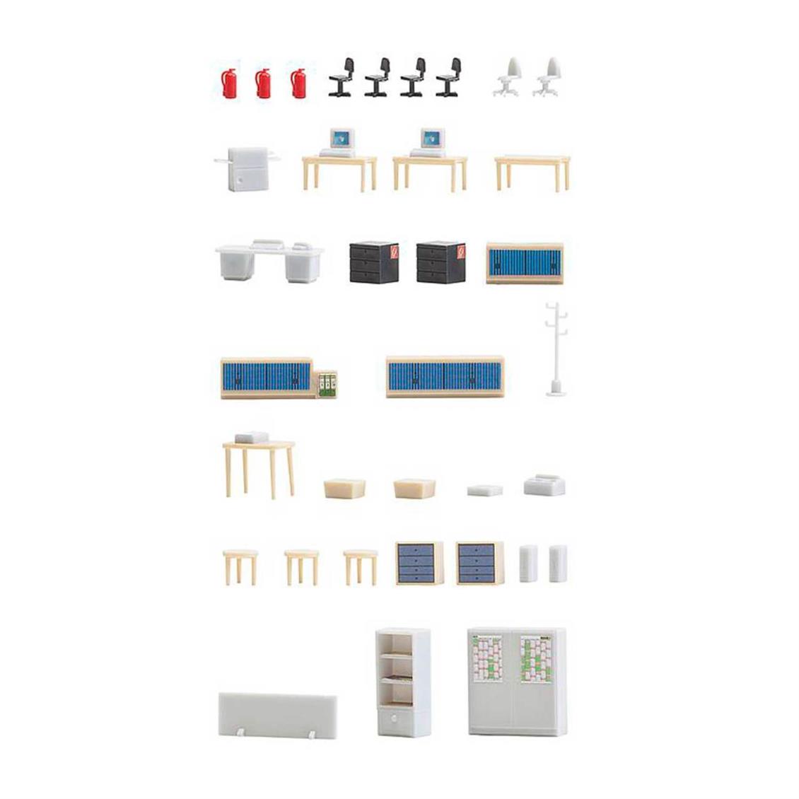 Faller 180454 1/87 Ofis Mobilyaları Demonte Plastik Maketi