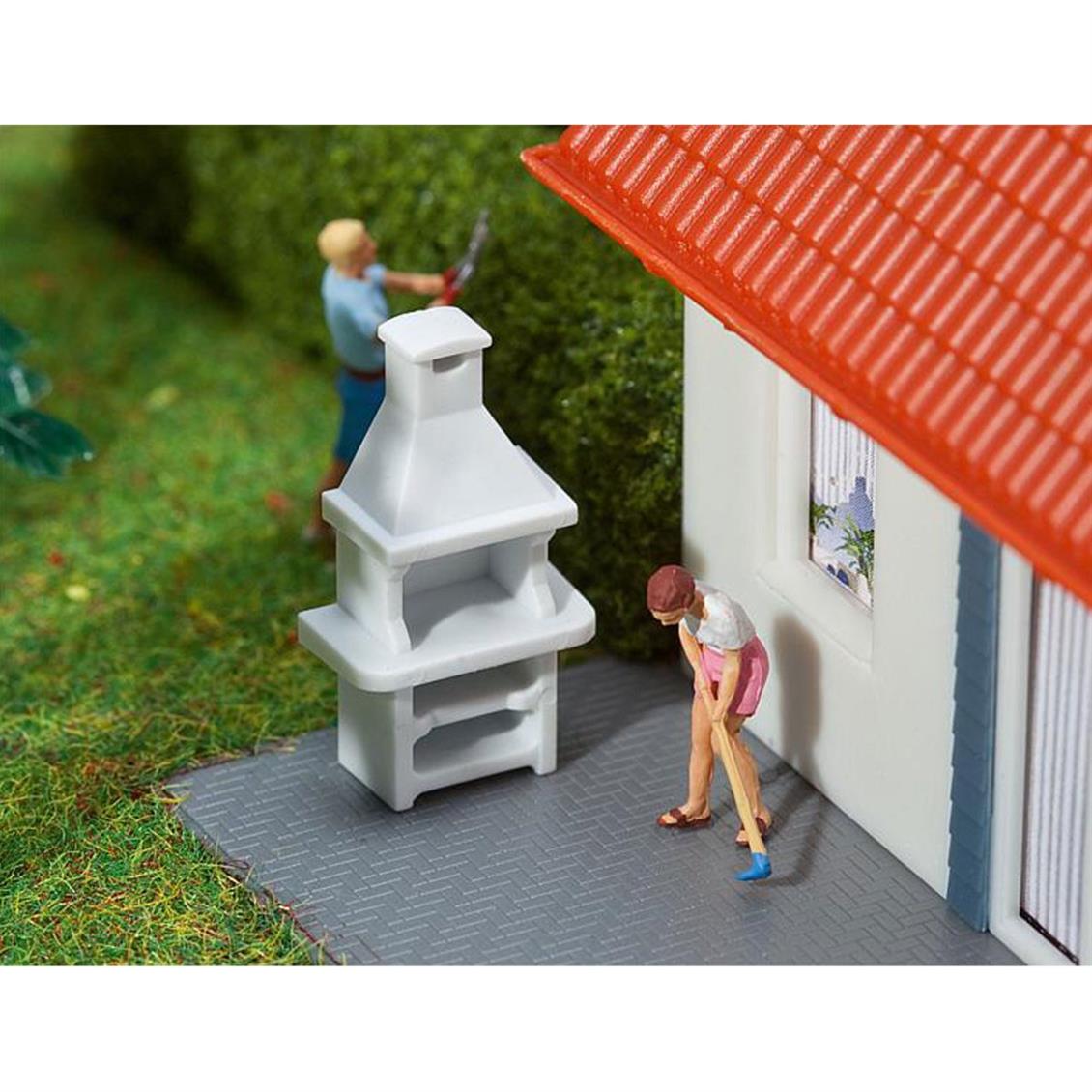 Faller 180902 1/87 Bahçe Barbeküsü ( 2 Adet ) Demonte Plastik Maketi