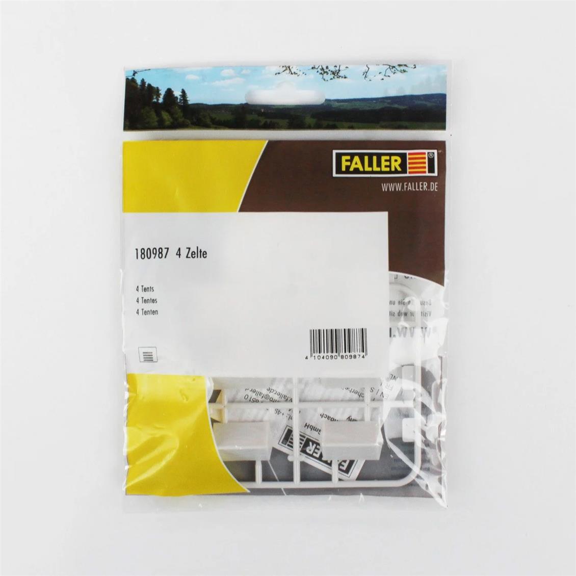 Faller 180987 1/87 Çadırlar ( 4 Adet ) Demonte Plastik Maketi
