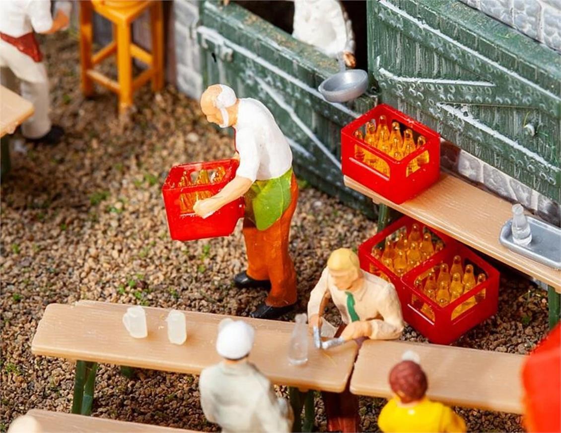 Faller 180996 1/87 Meyve Suyu Şişeli Meşrubat Kasaları ( 4 Adet ) Demonte Plastik Maketi