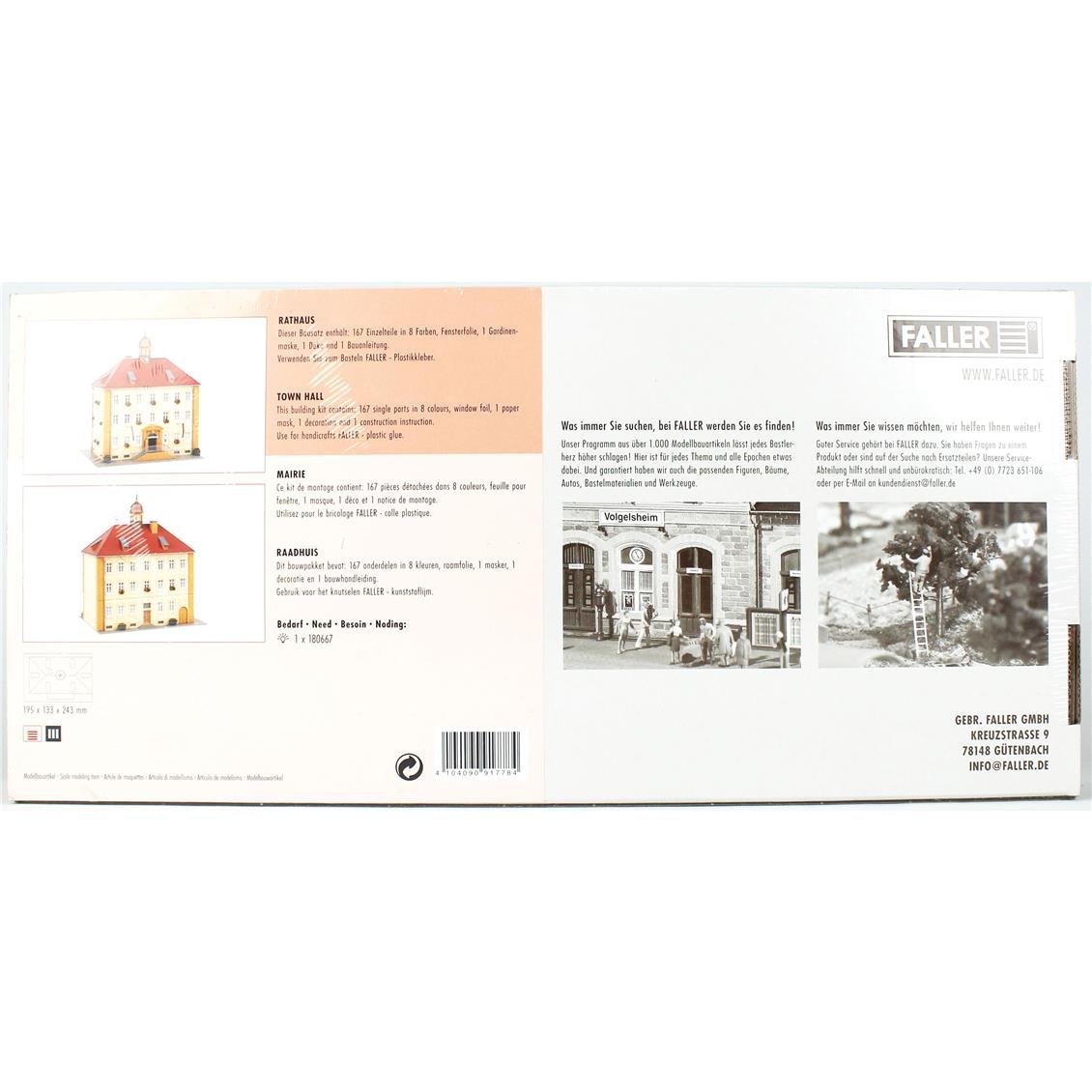 Faller 191778 1/87 Ölçek, Kasaba Apartmanı, Plastik Model Kiti