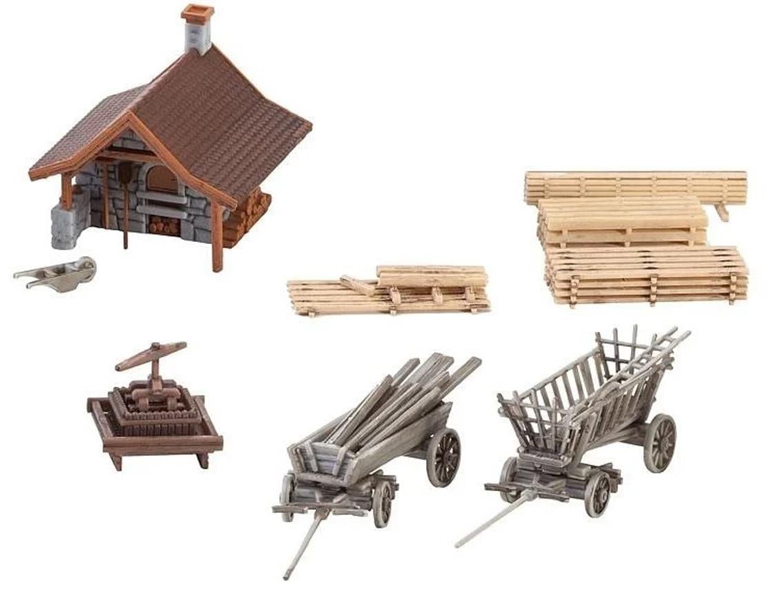 Faller 232359 1/160 Minik Fırın ve Aksesuarları Demonte Plastik Maketi