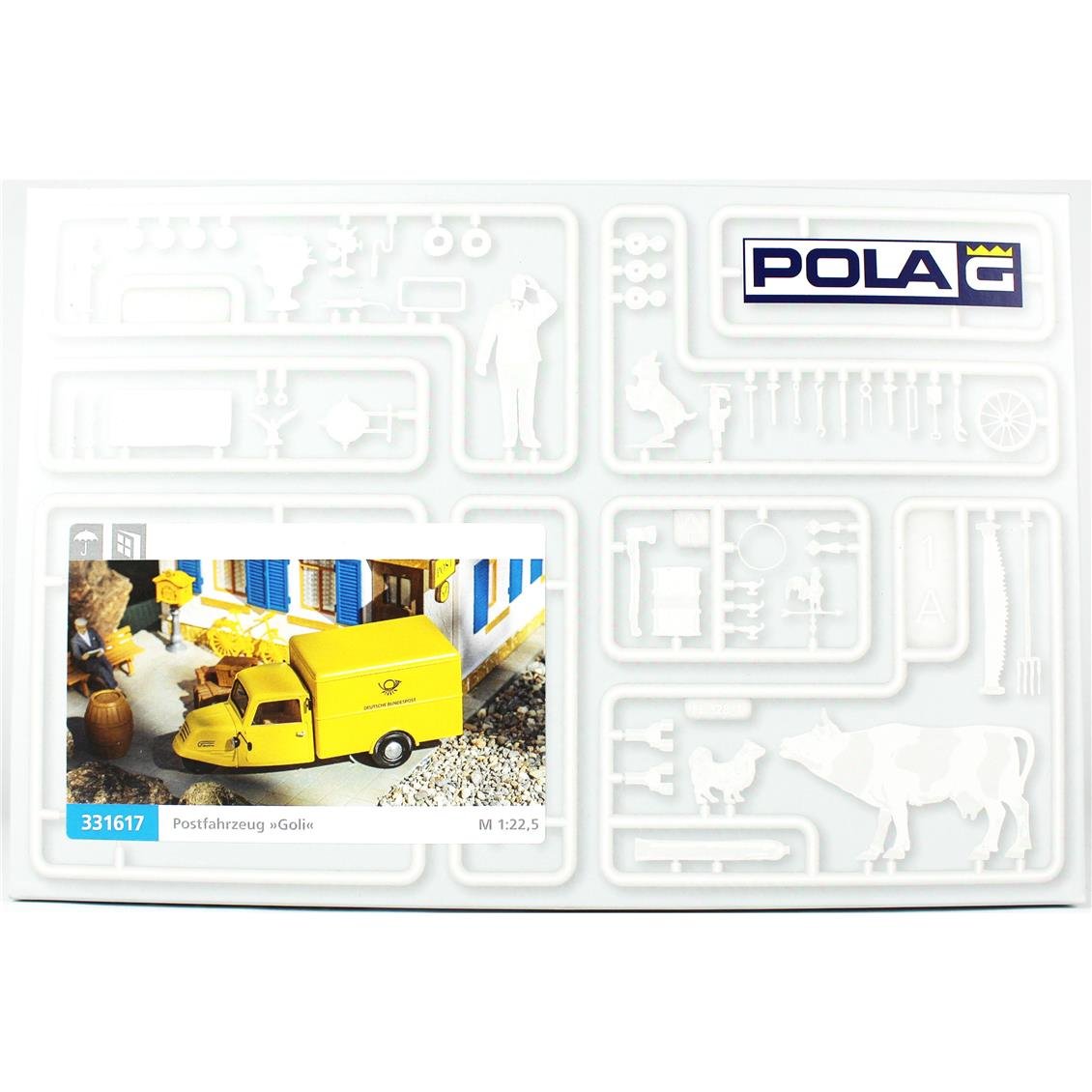 Faller 331617 1/22,5 Ölçek, Goliath, 3 Tekerli Posta Arabası, Plastik Model Kiti