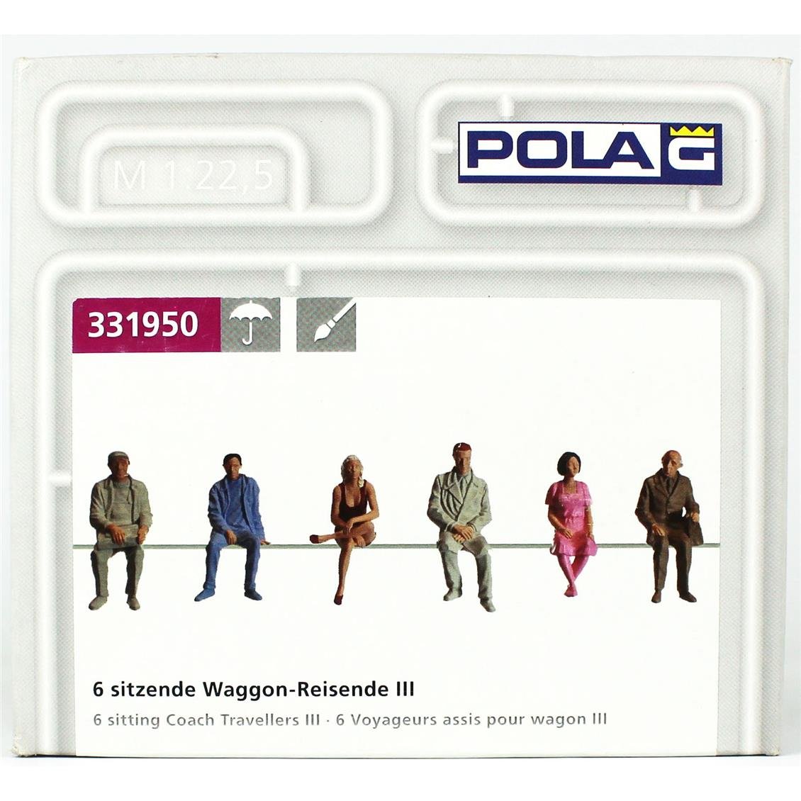Faller 331950 1/22,5 Ölçek, Wagonda Oturan Yolcu Figürleri, 6 Adet