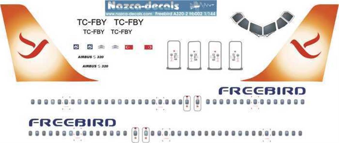 FRB003 1/144 FREEBIRD DECAL-NEW SCHEME ORANGE TAİL