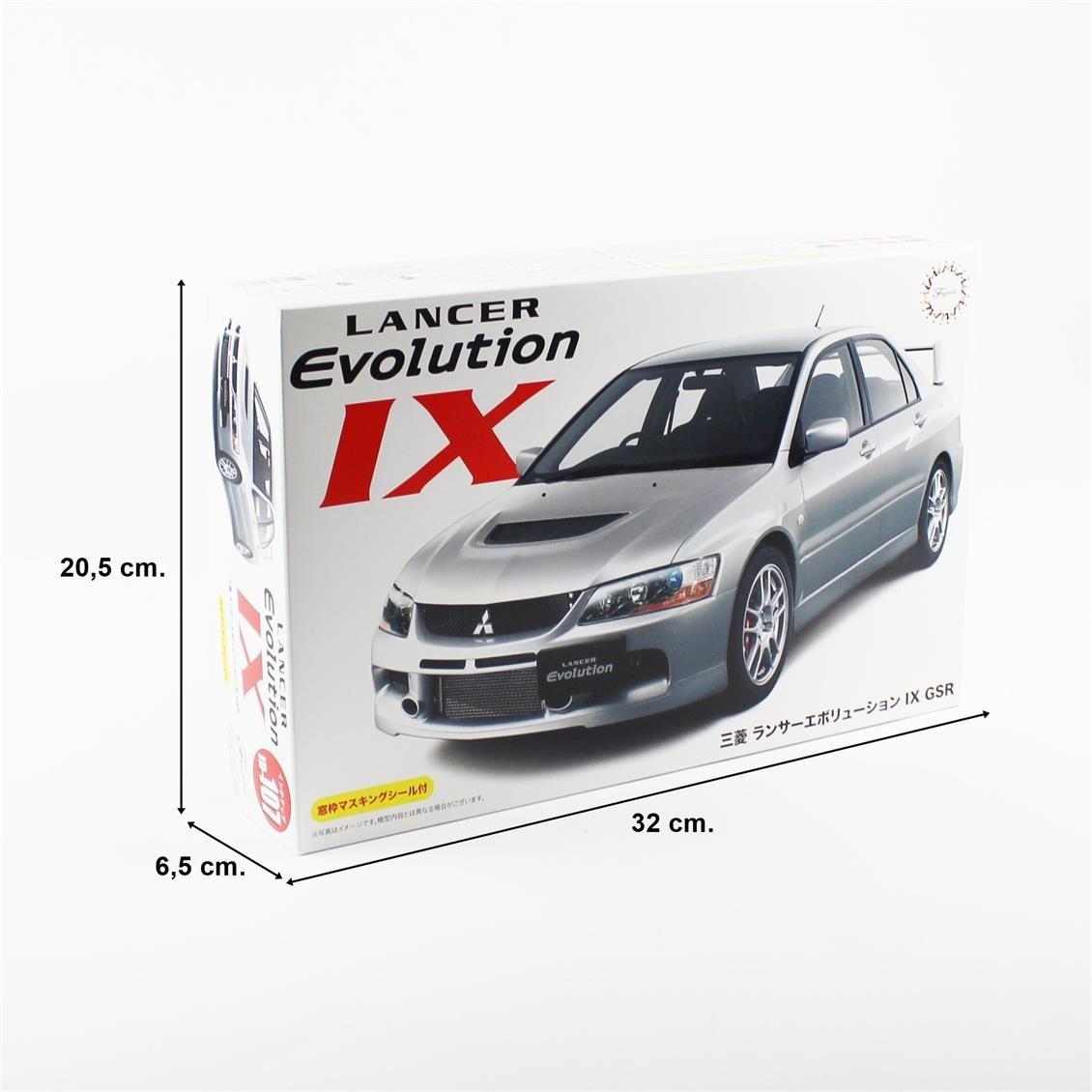 Fujimi ID-107 03918 1/24 Ölçek, Mitsubishi Lancer Evolution IX GSR, (Cam Boyama Maskesi ile), Otomobil Plastik Model Kiti