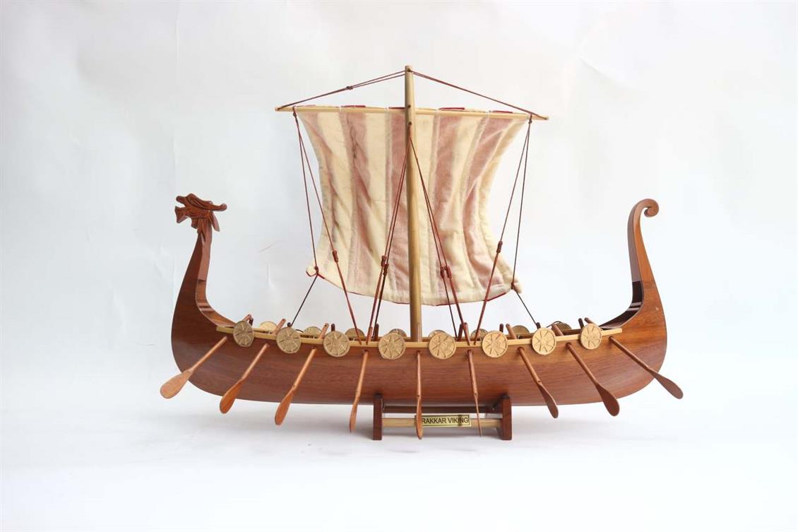GIANHIEN FB0011W60 DRAKKAR VIKING FARGAG AHŞAP HAZIR YELKENLİ GEMİ MAKETİ
