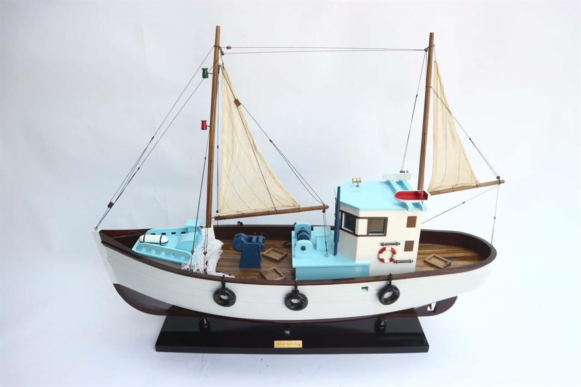 GIANHIEN FB0056P BALIKÇI TEKNESİ AHŞAP HAZIR YELKENLİ GEMİ MAKETİ