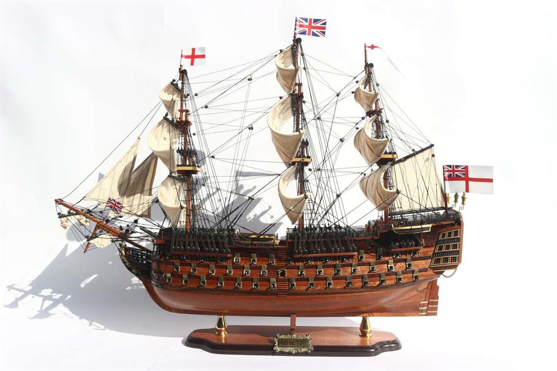 GIANHIEN TS0001W70 HMS VICTORY AHŞAP HAZIR ''DETAYLI'' YELKENLİ SAVAŞ GEMİSİ MAKETİ