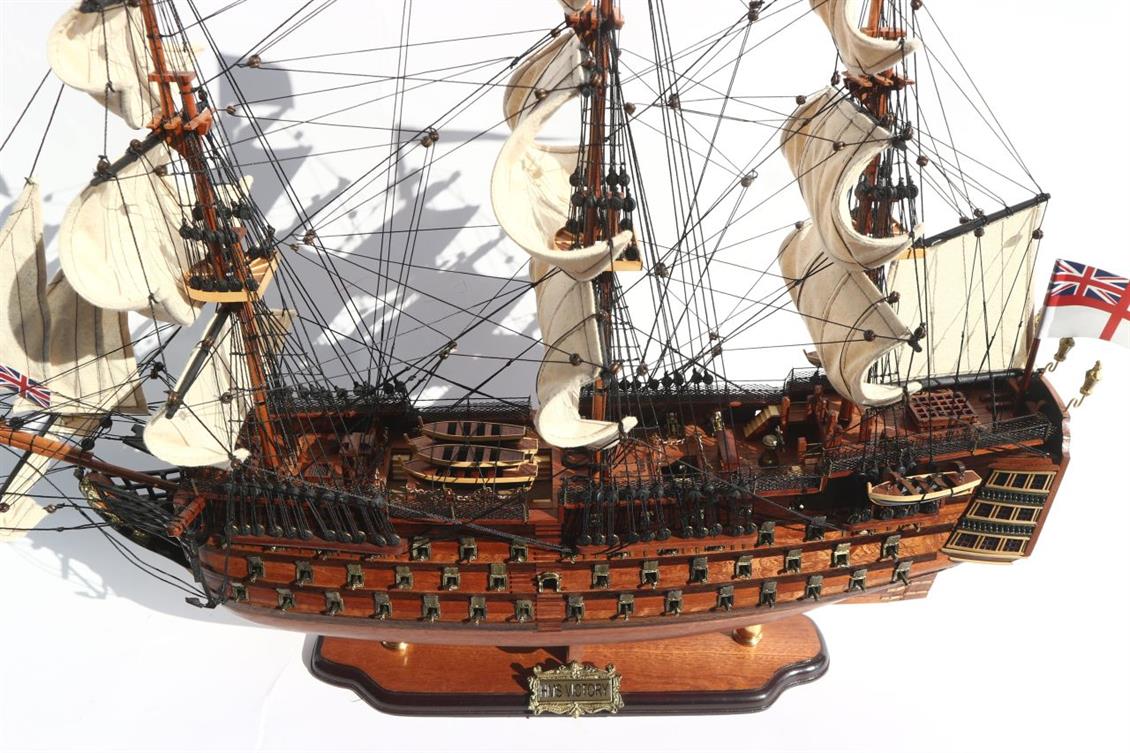 GIANHIEN TS0001W70 HMS VICTORY AHŞAP HAZIR ''DETAYLI'' YELKENLİ SAVAŞ GEMİSİ MAKETİ