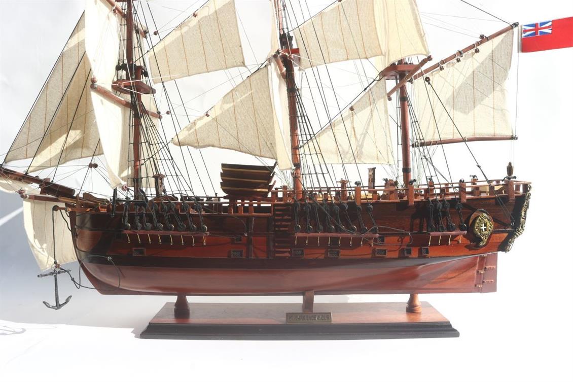 GIANHIEN TS0006W60 HMS BARK ENDEAVOUR AHŞAP HAZIR YELKENLİ SAVAŞ GEMİSİ MAKETİ