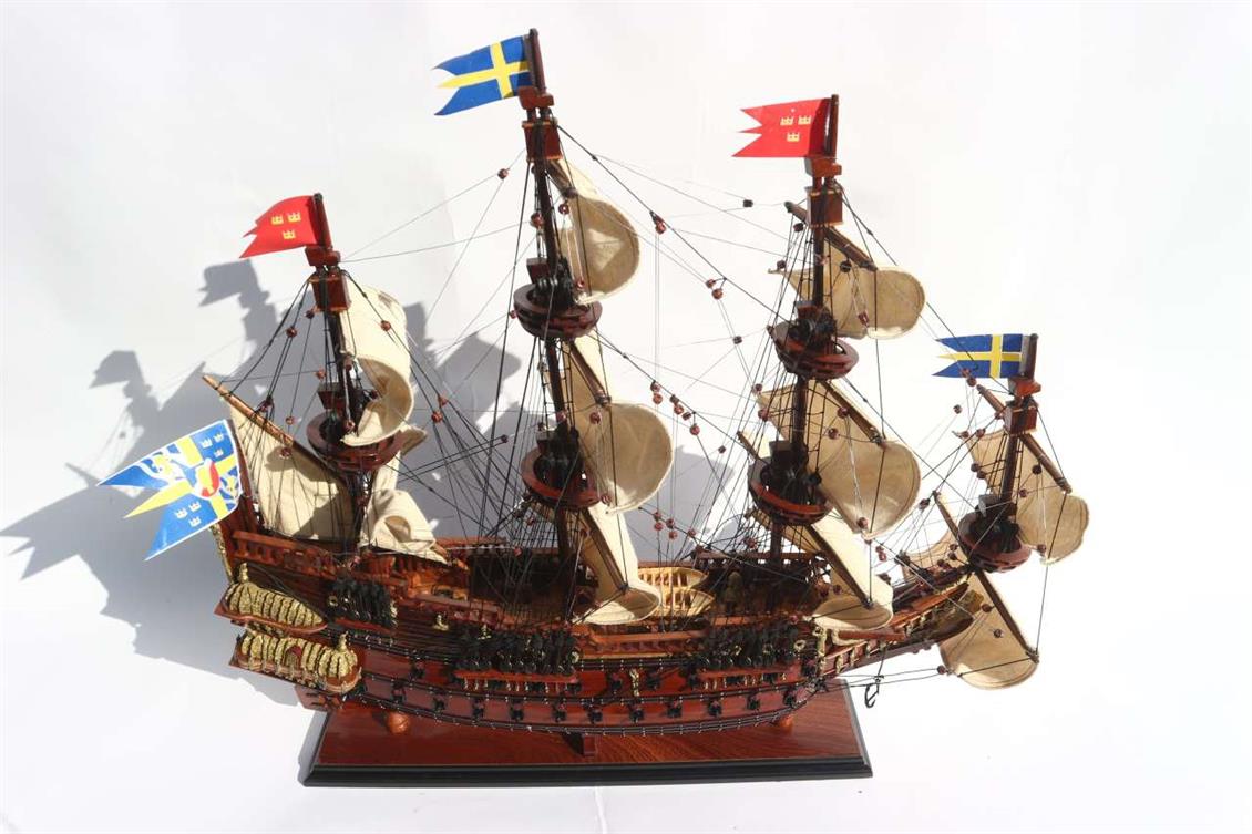 GIANHIEN TS0014W60 WASA AHŞAP HAZIR YELKENLİ SAVAŞ GEMİSİ MAKETİ