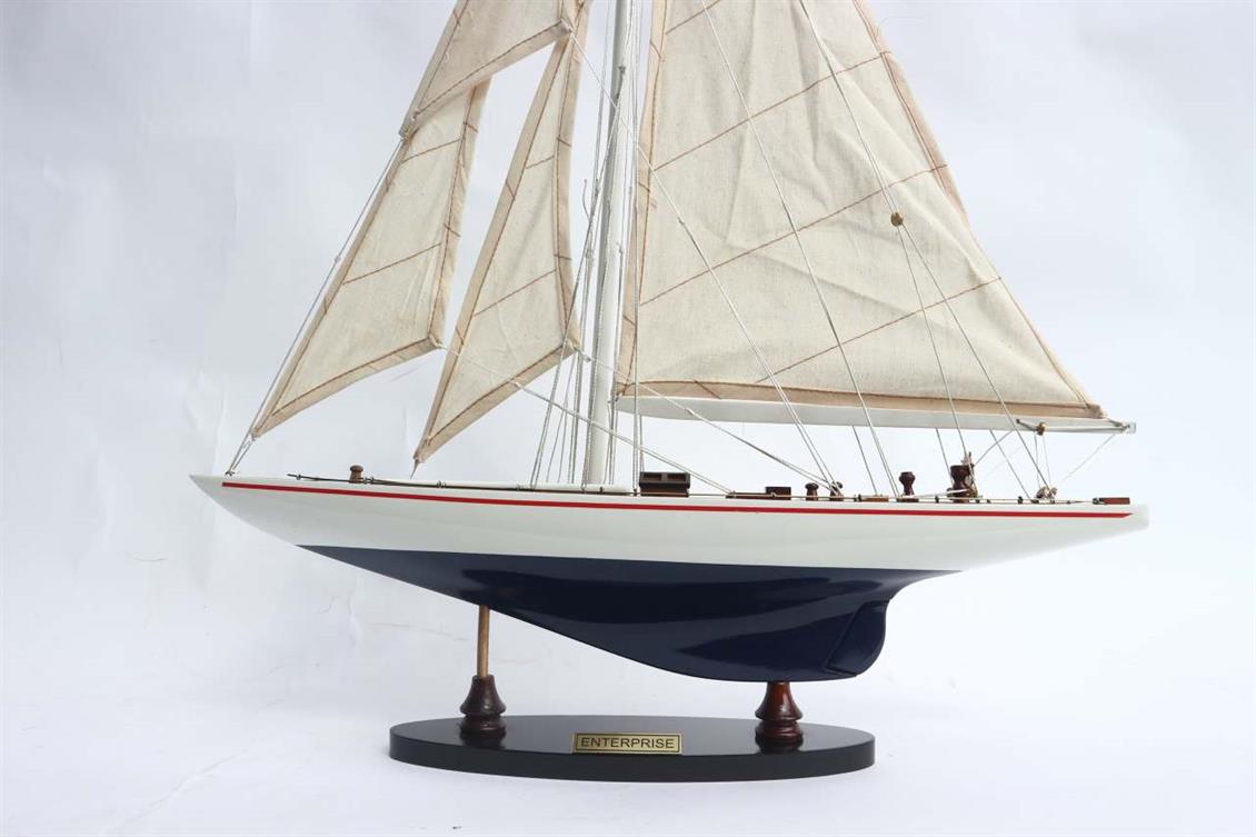 GIANHIEN YT0003P50 ENTERPRISE AHŞAP HAZIR YELKENLİ GEMİ MAKETİ