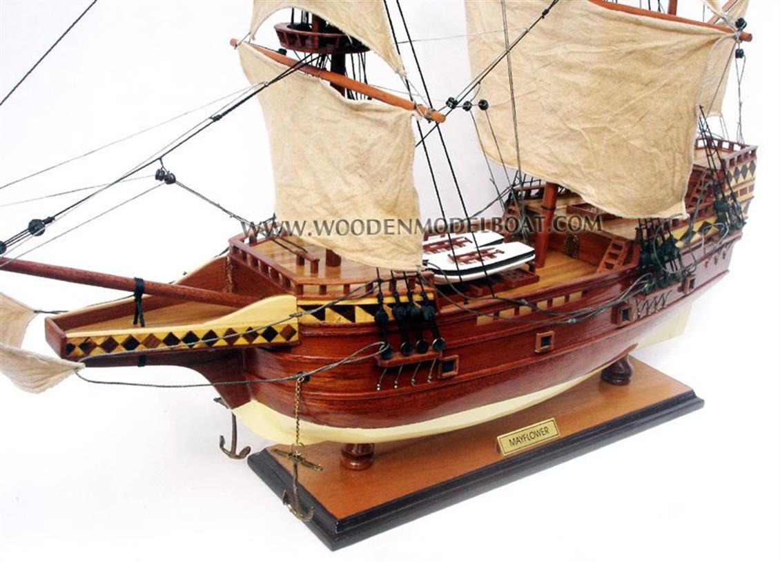 GIANHIEN YT0020P60 MAYFLOWER AHŞAP HAZIR YELKENLİ GEMİ MAKETİ