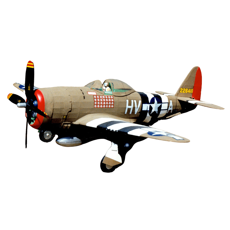 Guillow's 1001 1/16 Scale Thunderbolt 77cm Balsa Free Flight Model Kit