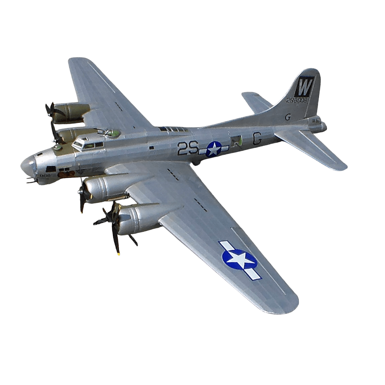 Guillow's 2002 1/28 Ölçek, B-17G Flying Fortress, 116cm, Balsa, Serbest Uçuş Model Kiti