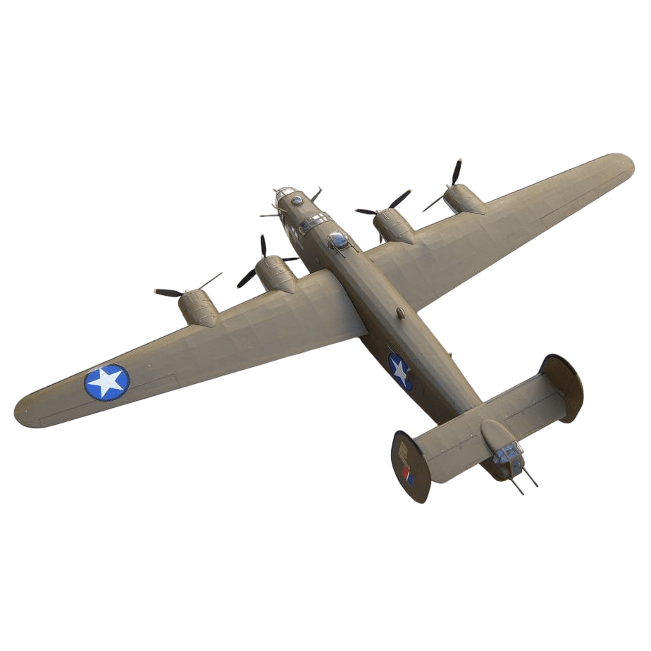 Guillow's 2003 1/28 Scale B-24D Liberator, 123cm, Balsa, Free Flight Model Kit