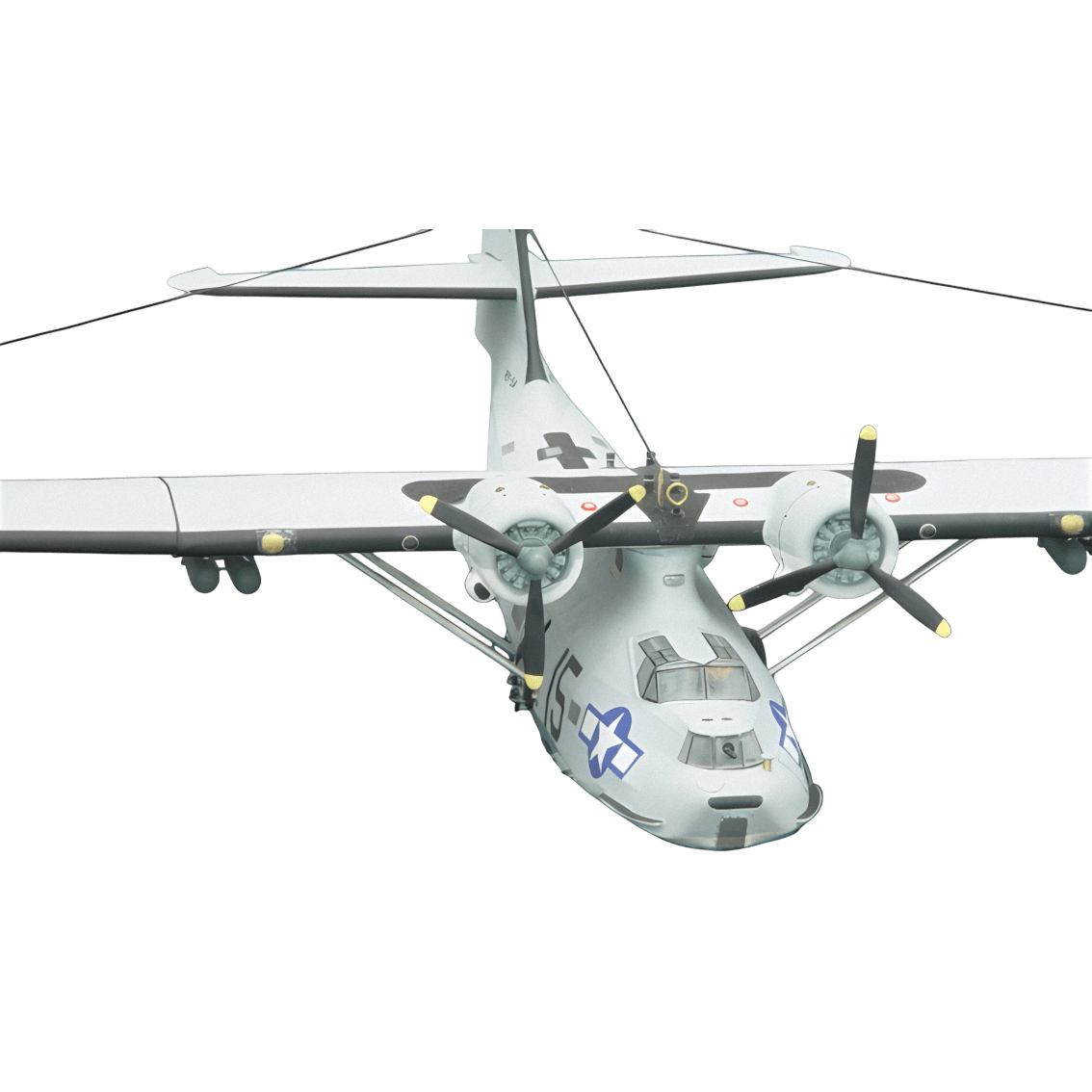 Guillow's 2004 1/28 Ölçek, PBY-5a Catalina, 115cm, Balsa, Serbest Uçuş Model Kiti