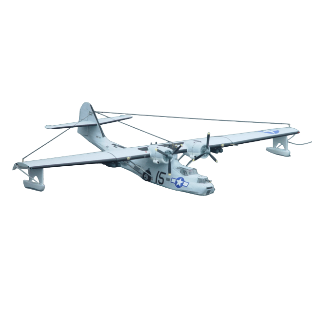 Guillow's 2004 1/28 Ölçek, PBY-5a Catalina, 115cm, Balsa, Serbest Uçuş Model Kiti