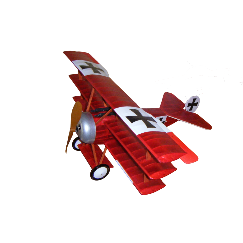 Guillow's 204 1/16 Scale Fokker Triplane, 50cm, Laser Cut, Balsa, Free Flight Model Kit