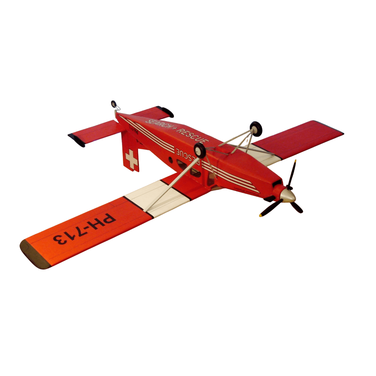 Guillow's 304 1/24 Ölçek, PC6 Porter, 66cm, Laser Kesim, Balsa, Serbest Uçuş Model Kiti