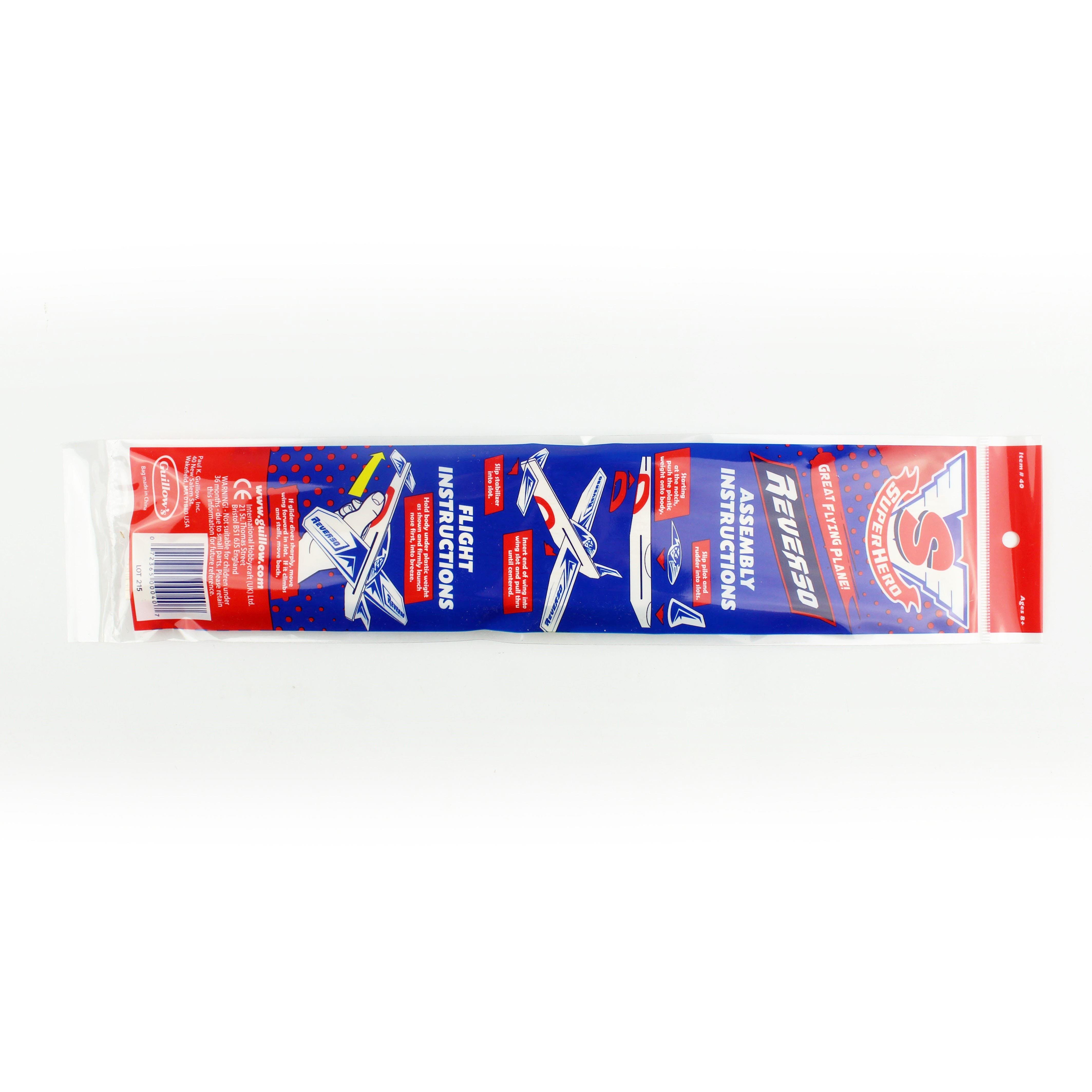 Guillow's 40 Reverso, 30 cm. Glider, Balsa, Free Flight Model