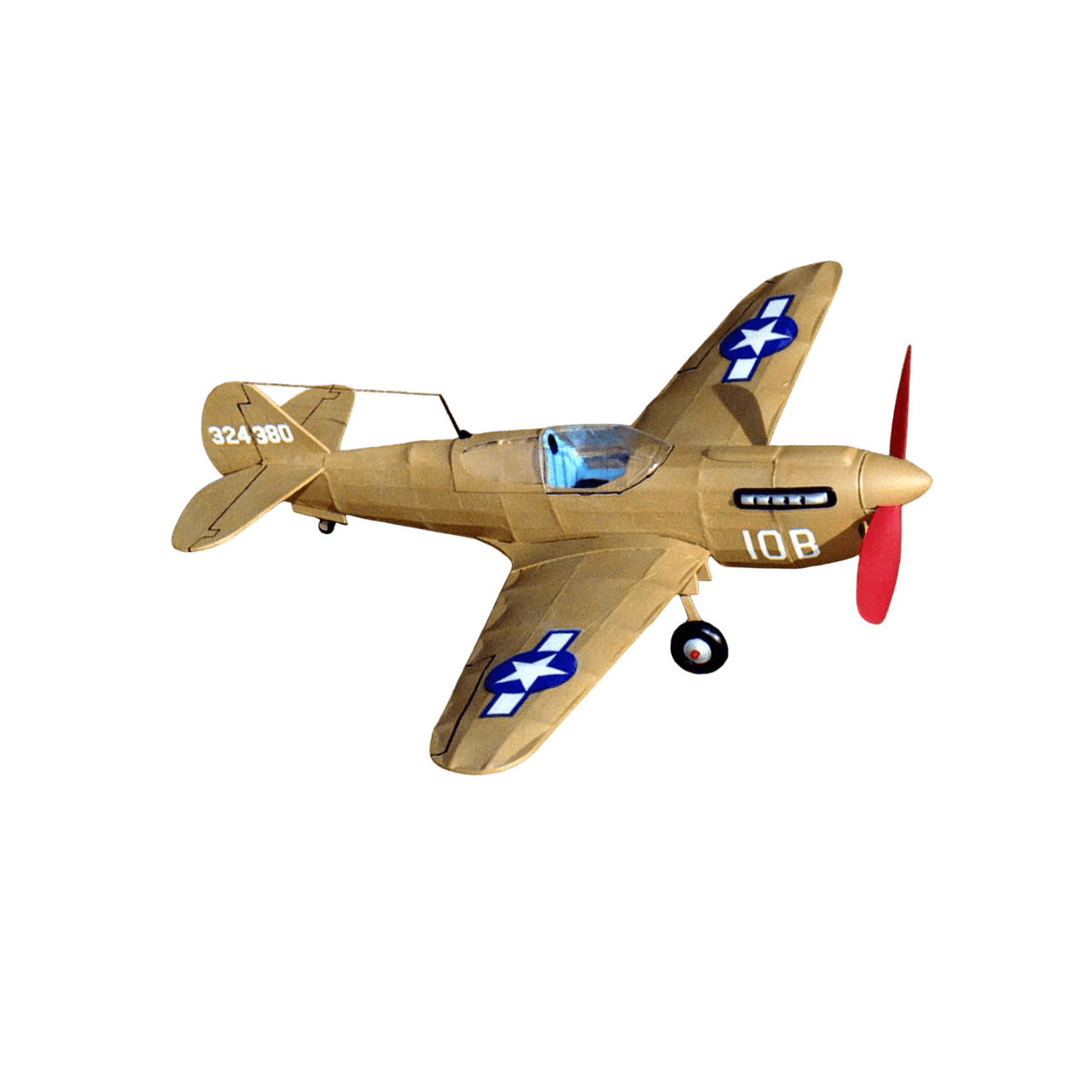 Guillow's 501 1/30 Ölçek, Warhawk, 42cm, Laser Kesim, Balsa, Serbest Uçuş Model Kiti