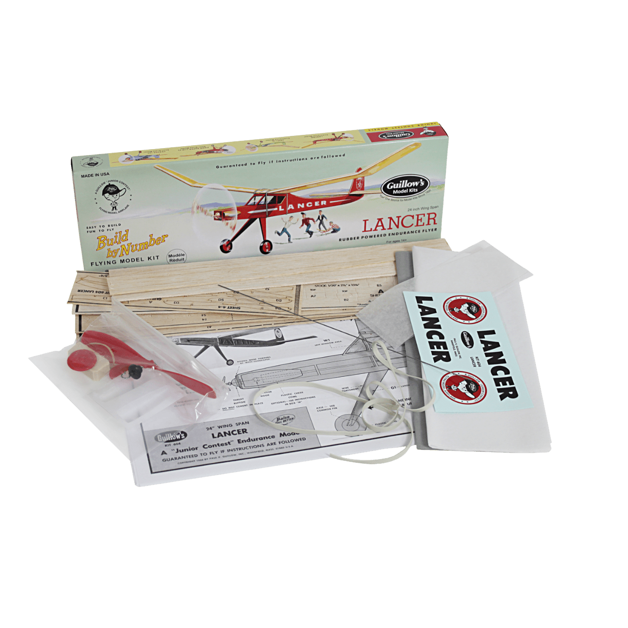 Guillow's 604 Lancer, 60cm, Balsa, Free Flight Model Kit
