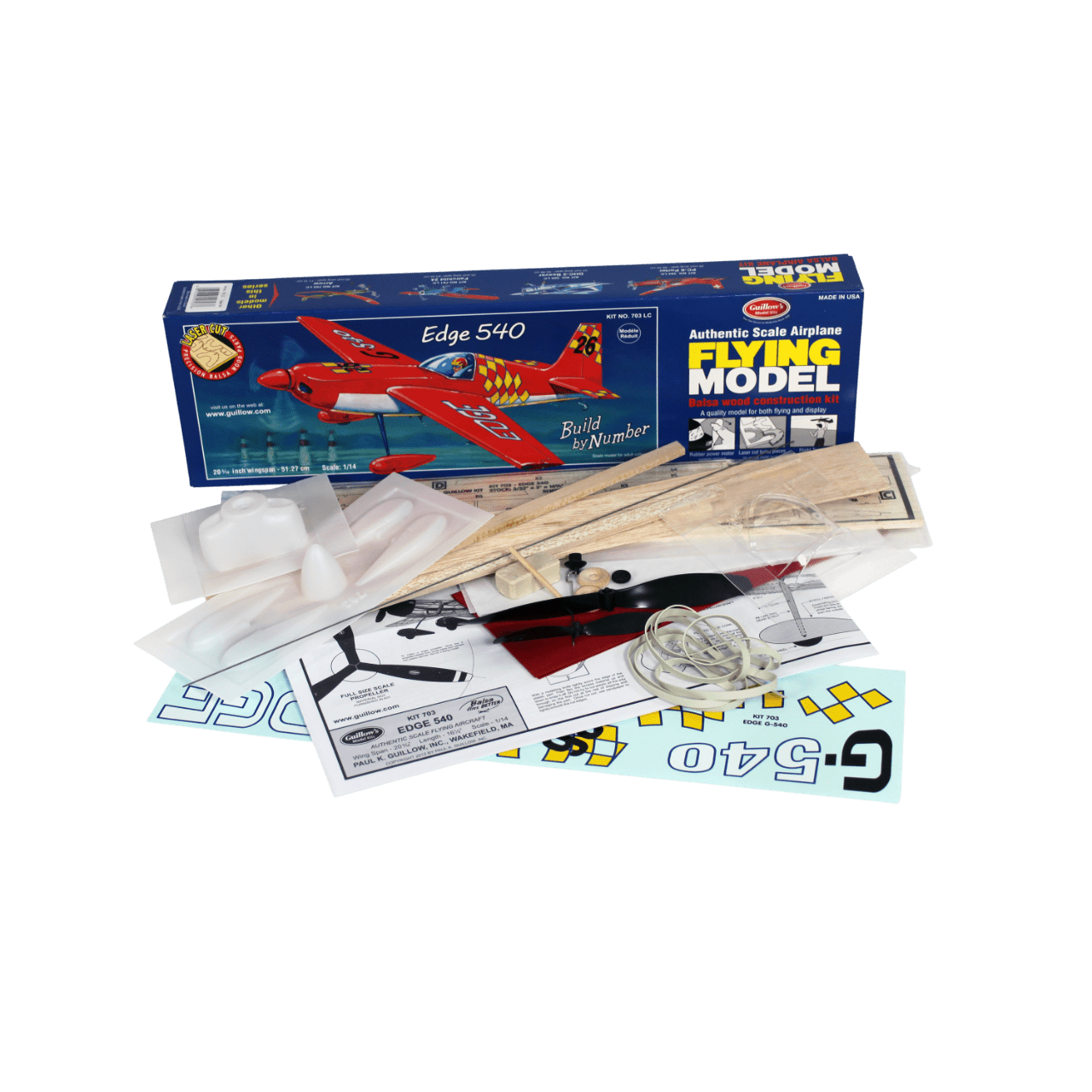 Guillow's 703 Edge, 52 cm, Laser Cut, Balsa, Free Flight Model Kit
