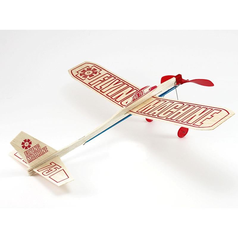 Guillow's 75 Flying Machine, 43 cm. Rubber-Motorized, Balsa, Free-Flight Model