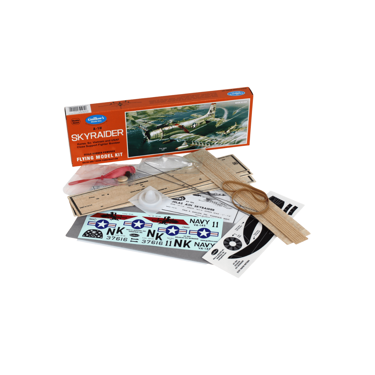 Guillow's 904 1/35 Scale Skyraider 43cm Balsa Free Flight Model Kit