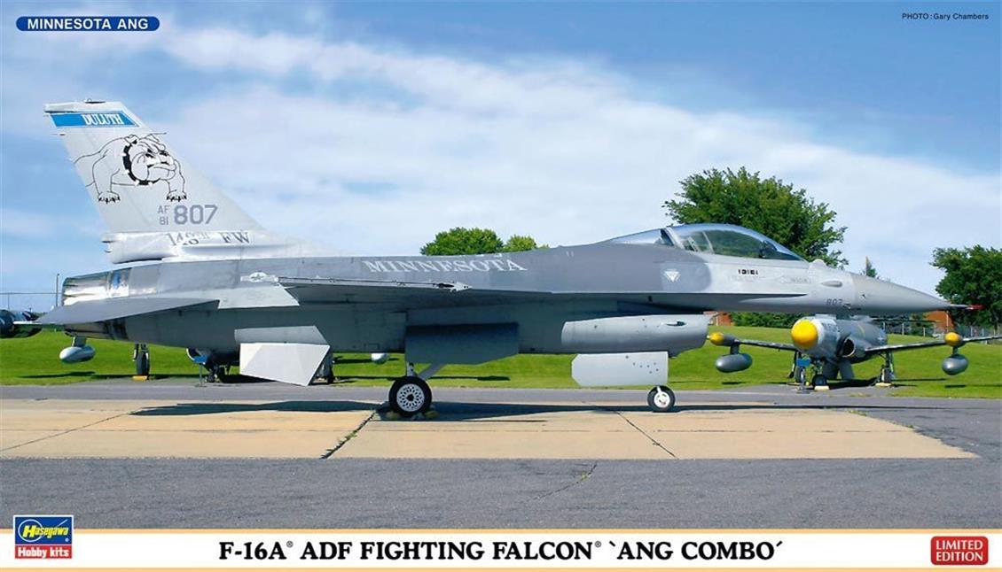 Hasegawa 01962 1/72 F-16A Fighting Falcon ANG COMBO (Limited Edition) Savaş Uçağı Demonte Plastik Maketi
