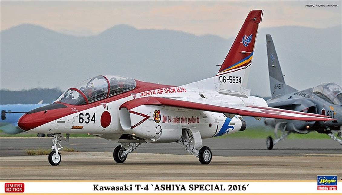 Hasegawa 02224 1/72 Kawasaki T-4 (Ashiya Special 2016) (Two kits in the box) Savaş Uçağı Demonte Plastik Maketi