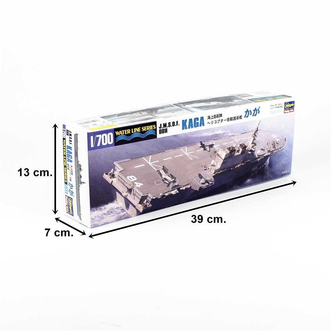 Hasegawa 032 49032 1/700 Scale, JMSDF DDH Kaga Helicopter Destroyer (Waterline Series) Aircraft Carrier, Plastic Model Kit