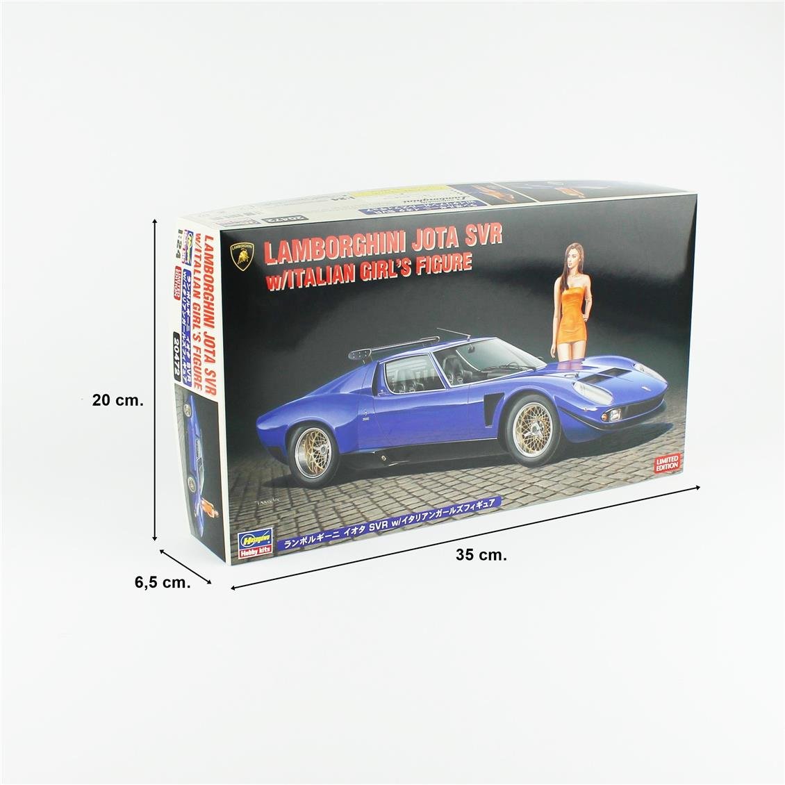 Hasegawa 20472 1/24 Ölçek, Lamborghini Jota SVR w/Italian Girl's Figure, (Limited Edition) Otomobil Plastik Model Kiti