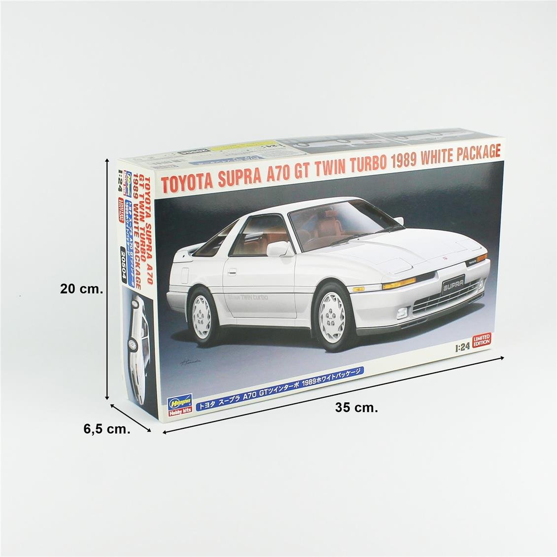 Hasegawa 20504 1/24 Ölçek, Toyota Supra A70 GT Twin Turbo 1989 White Package, (Limited Edition) Otomobil Plastik Model Kiti