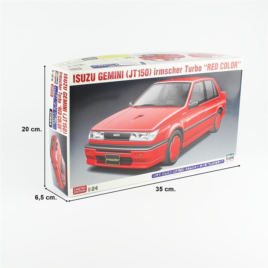 Hasegawa 20664 1/24 Ölçek, Isuzu Gemini (JT150) Irmscher Turbo (Red Color), (Limited Edition) Otomobil Plastik Model Kiti