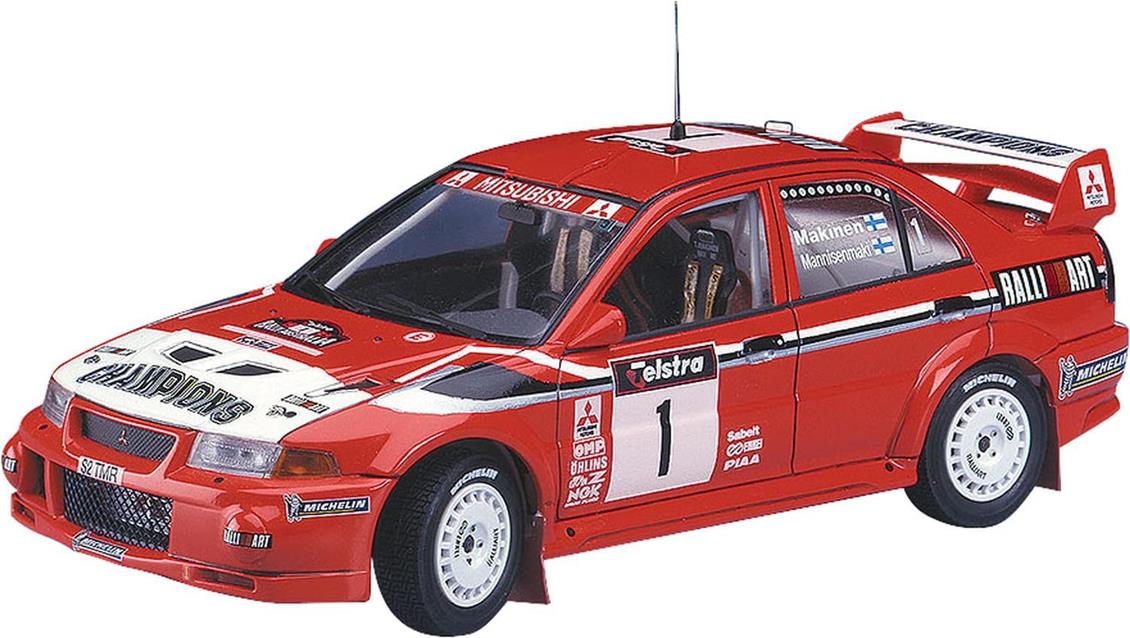 Hasegawa 20666 1/24 Ölçek, Mitsubishi Lancer Evolution VI (1999 Monte-Carlo Rally winner) (Limited Edition) Yarış Aracı Plastik