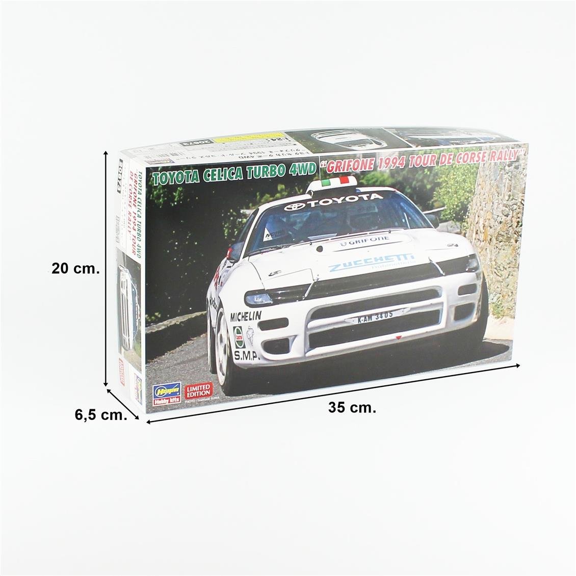 Hasegawa 20673 1/24 Ölçek, Toyota Celica Turbo 4WD (Grifone 1994 Tour de Corse Rally), (Limited Edition) Yarış Aracı Plastik Mo