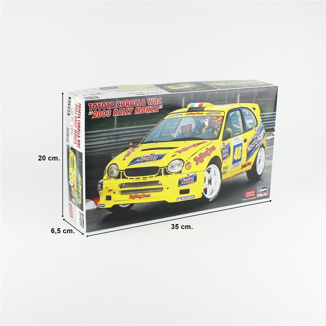 Hasegawa 20686 1/24 Ölçek, Toyota Corolla WRC (2003 Rally Monza), (Limited Edition) Yarış Aracı Plastik Model Kiti