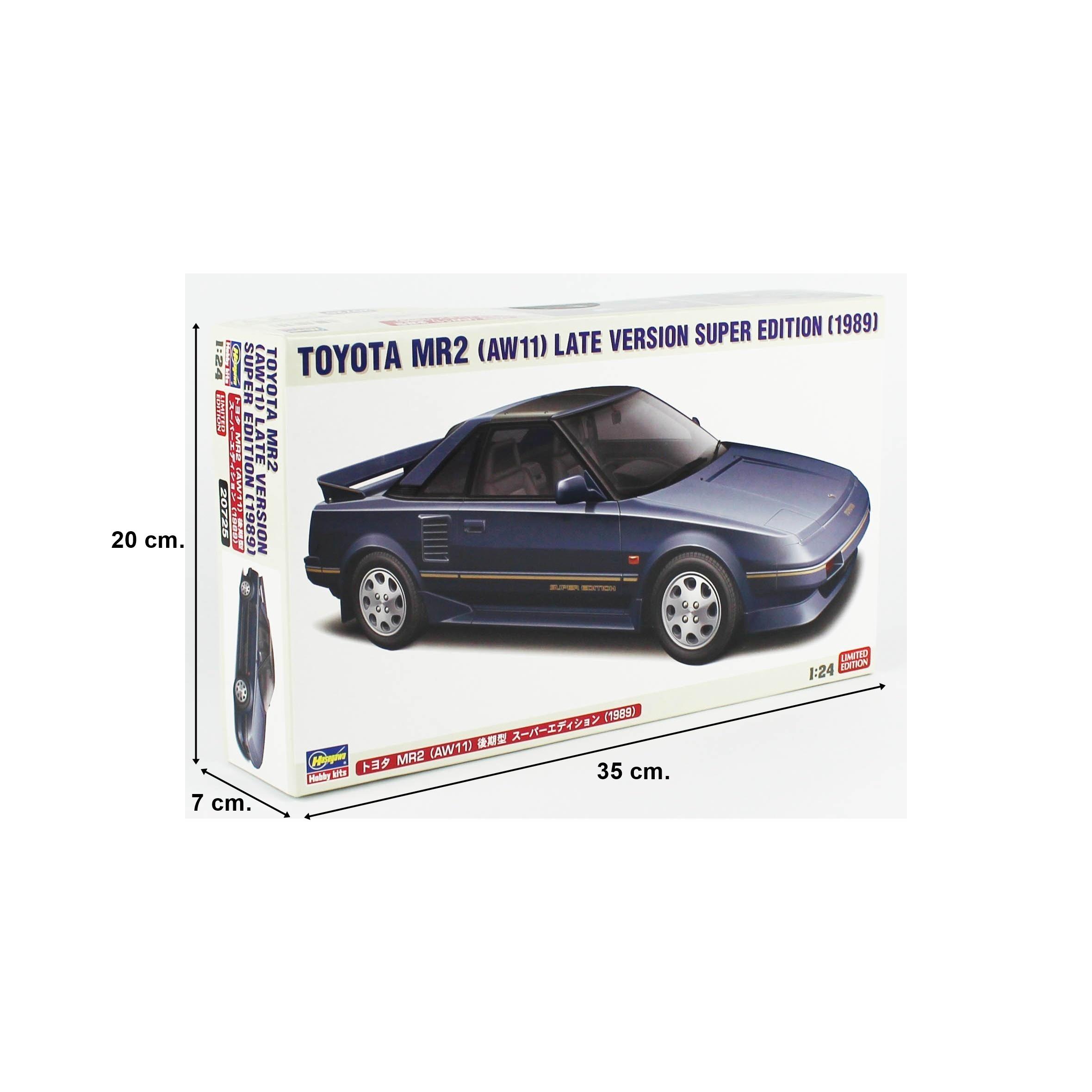 Hasegawa 20725 1/24 Ölçek, Toyota MR2 AW11 Late Model Super Edition 1989, Otomobil Plastik Model Kiti