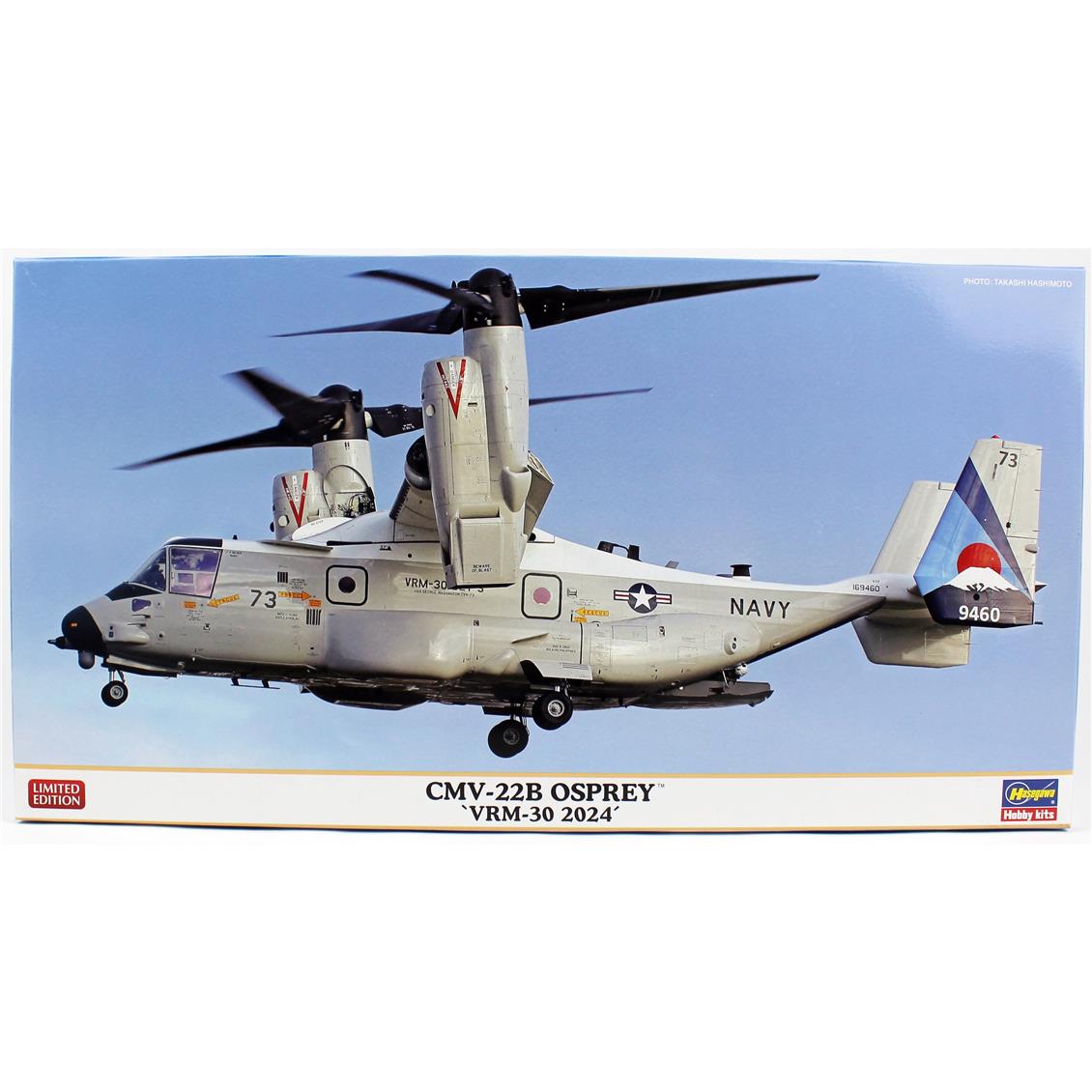 Hasegawa 2492 1/72 Ölçek, CMV-22B Osprey (VRM-30 2024) Savaş Uçağı Plastik Model Kiti