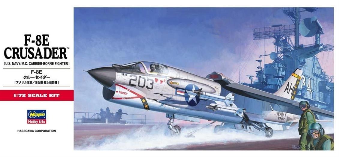 Hasegawa C9 00339 1/72 F-8E Crusader Savaş Uçağı Demonte Plastik Maketi