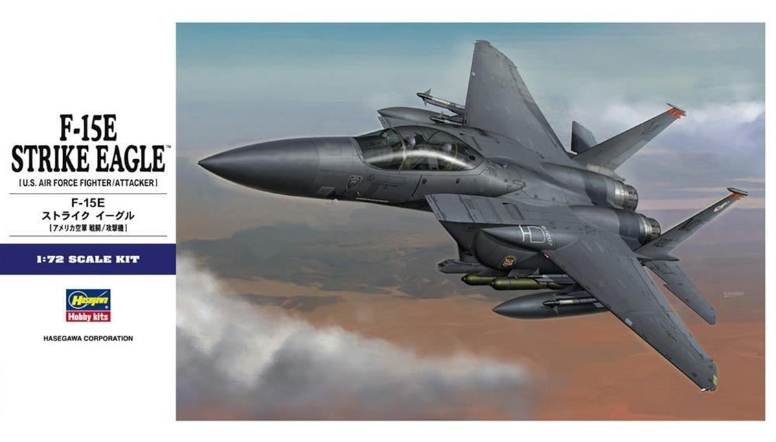 Hasegawa E39 01569 1/72 F-15E Strike Eagle Savaş Uçağı Demonte Plastik Maketi