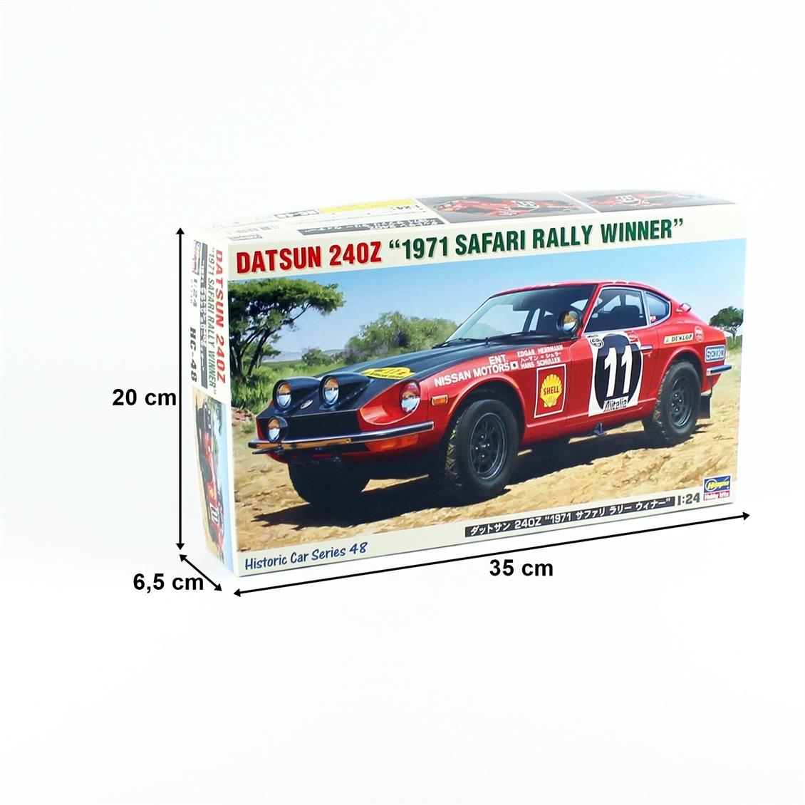 Hasegawa HC48 21148 1/24 Ölçek Datsun 240Z (1971 Safari Rally Winner) Otomobil Plastik Model Kiti