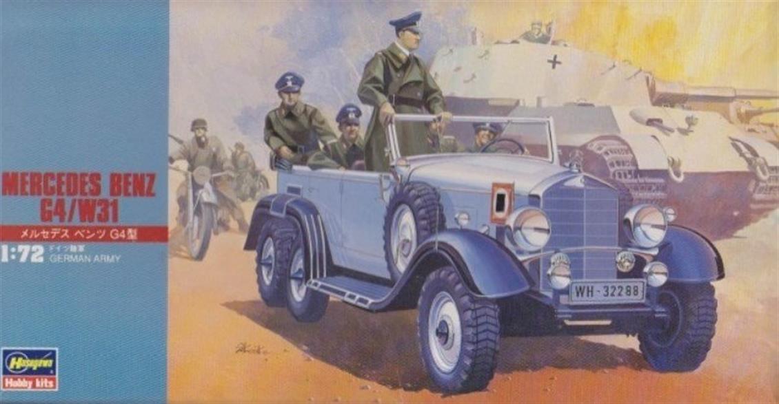 Hasegawa MT28 31128 1/72 Mercedes Benz G4/W31 Otomobil Demonte Plastik Maketi