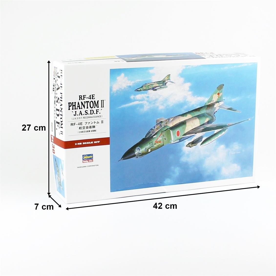 Hasegawa PT30 07230 1/48 Ölçek RF-4E Phantom II (JASDF) Savaş Uçağı Plastik Model Kiti