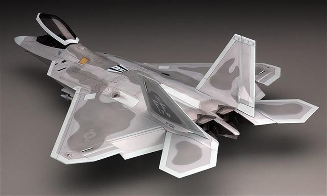 Hasegawa PT45 07245 1/48 F-22 Raptor Savaş Uçağı Demonte Plastik Maketi