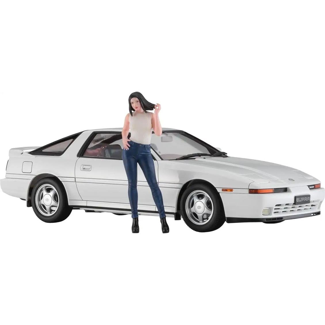 Hasegawa SP614 52414 1/24 Ölçek, Toyota Supra A70 2.0GT Twin Turbo 1990 ve Kız Figürü, Otomobil Plastik Model Kiti