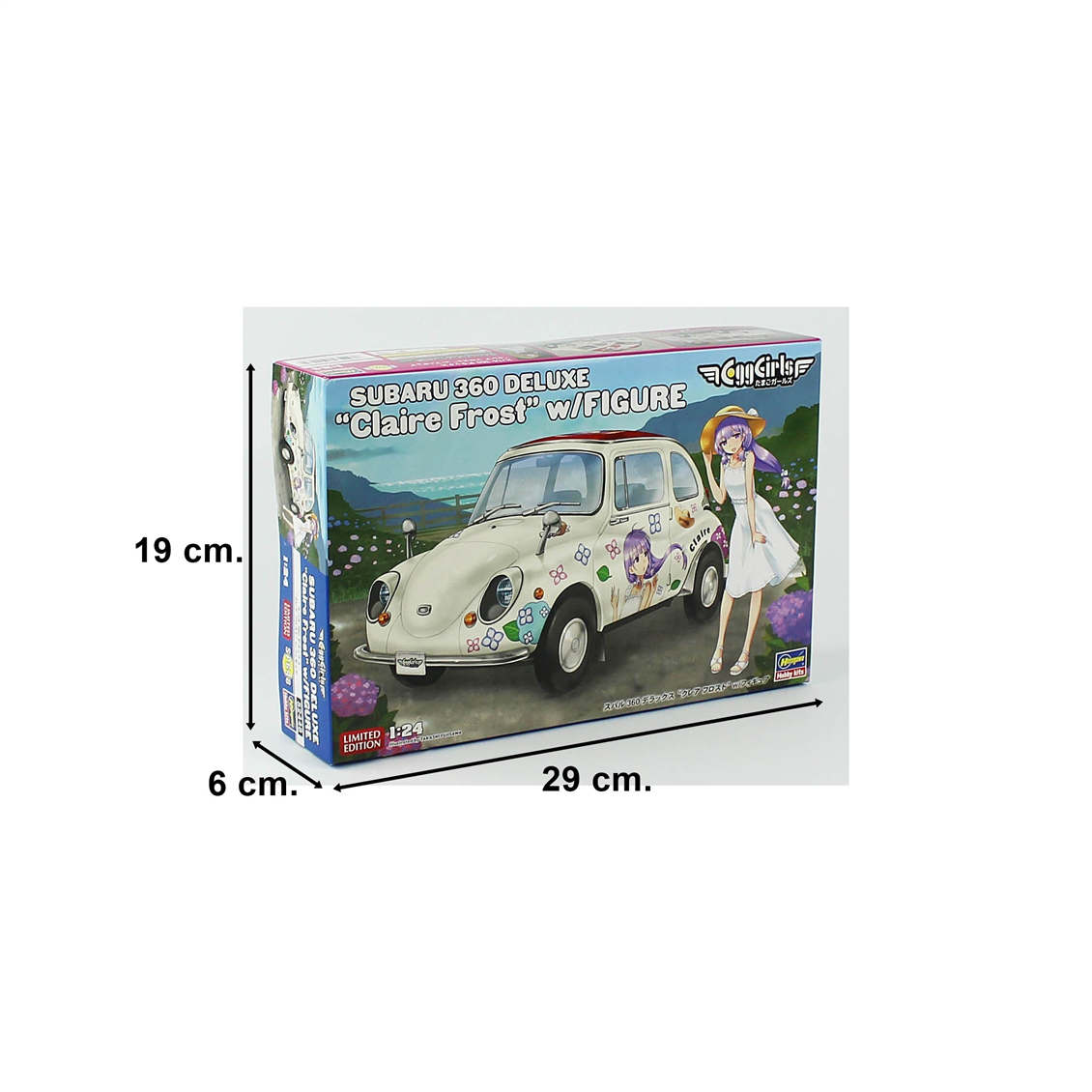 Hasegawa SP648 52448 1/24 Ölçek, Subaru 360 Deluxe (Claire Frost) ve Egg Girls Figürü, Otomobil Plastik Model Kiti